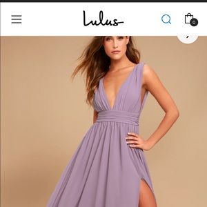 Lulus ruched A-line dress